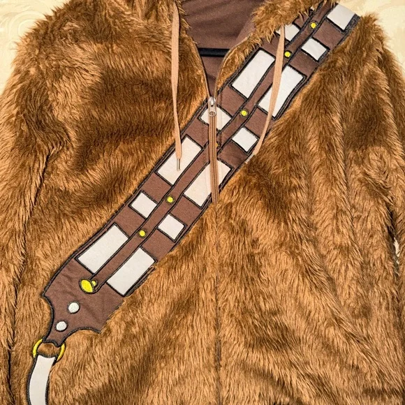 Star Wars Chewbacca Cosplay Costume Furry Hoodie Faux Fur Jacket Men's - Picture 2 of 8